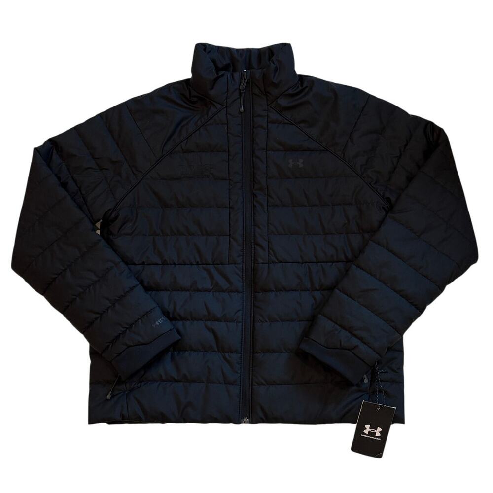 Under Armour Storm Jacket Womens Sz Small Black Fitted Quilted Insulate *READ*